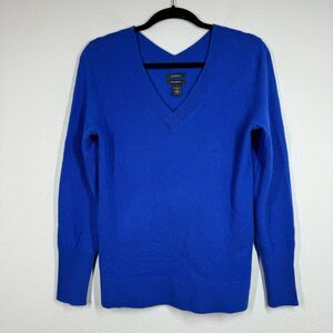 Halogen Blue 100% Cashmere V Neck Sweater Women’s Small